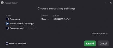 Remote control music streaming recording in Audials One