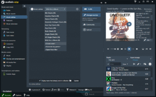 Launch Audials and click on "Music wishes" in the "Music and more" field. In the top area you can now click on the small arrow and add a new wishlist in the drop-down menu which opens up.