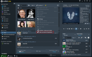 Open Audials and select the “Music” section of the “Media center”. Click on the “Functions” menu near the top of the interface and then select the option “Clean up versions & duplicates…” at the bottom of this menu.
