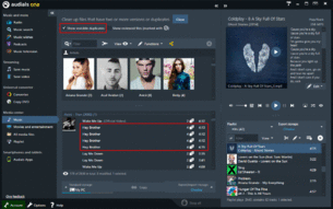 Activate the option “Show invisible duplicates” near the top of the interface. You will then see all the versions available for each track. Unwanted files can then be deleted directly from the main viewing area.